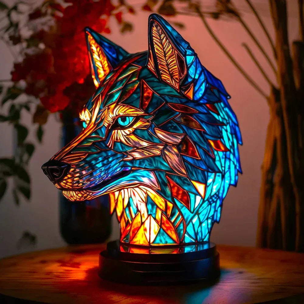 Tiffany Style Animal Table Lamp Stained Glass Art Light E26/E12 Decorative