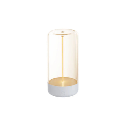 Lámpara de mesa LED inalámbrica minimalista AUGE Light, blanca, gris