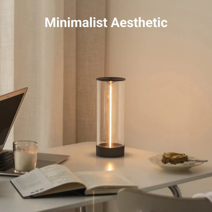 Lámpara de mesa LED inalámbrica minimalista AUGE Light, blanca, gris