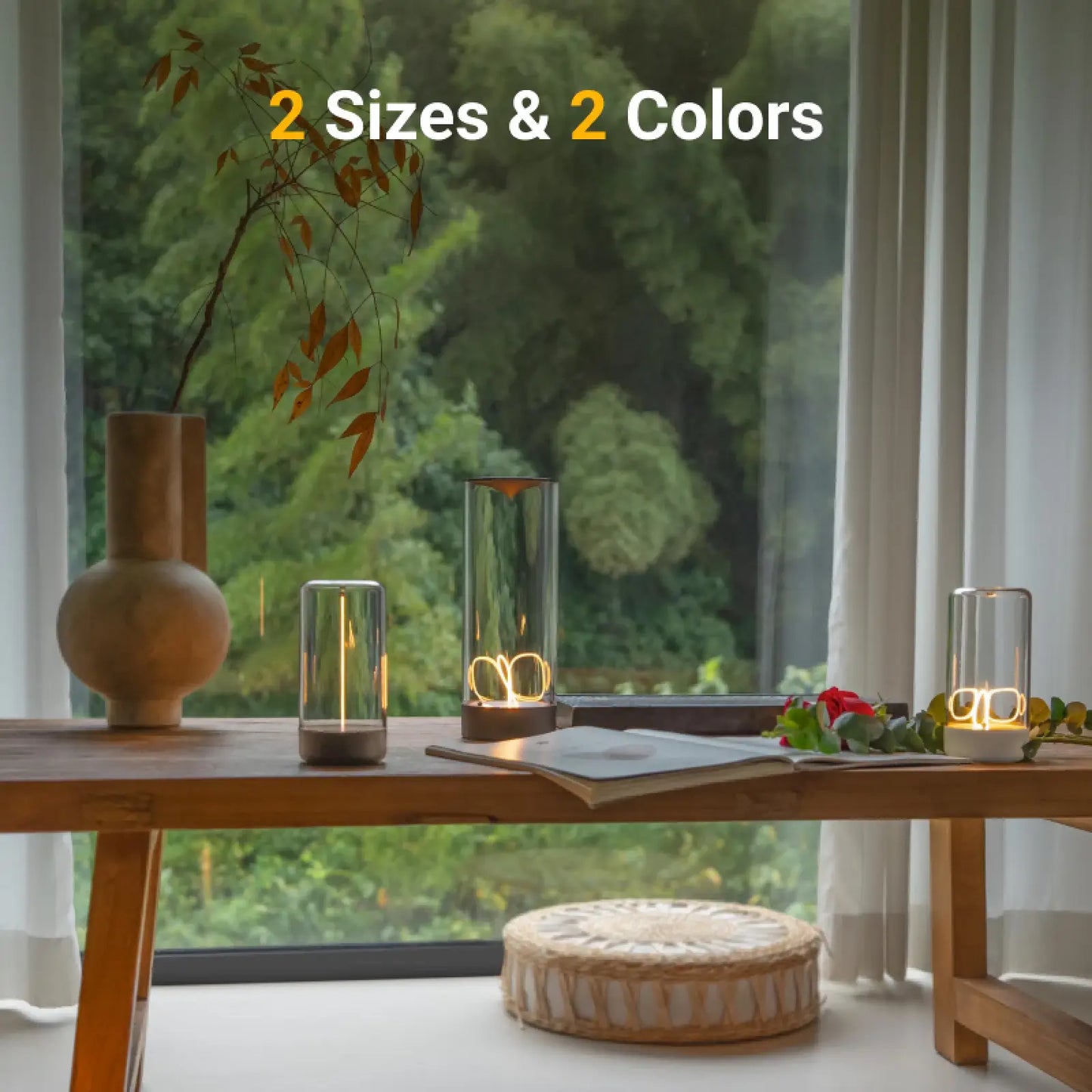 Lámpara de mesa LED inalámbrica minimalista AUGE Light, blanca, gris