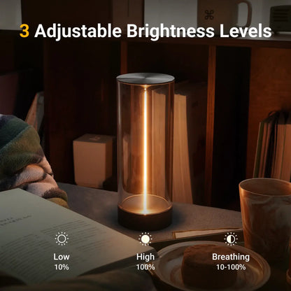 Lámpara de mesa LED inalámbrica minimalista AUGE Light, blanca, gris