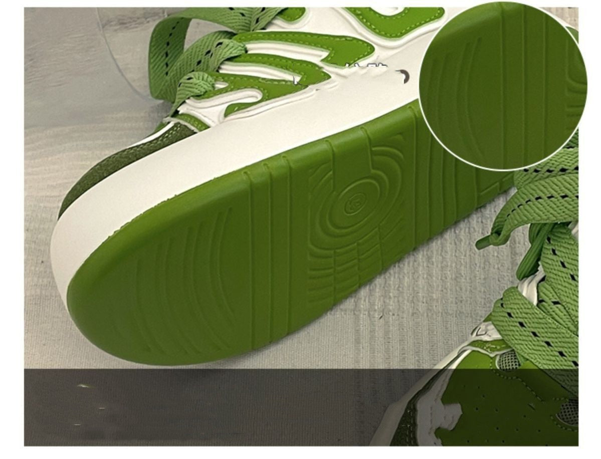 Chaussures de sport décontractées, style rétro rouge, polyvalentes, design montantes, pour la rue