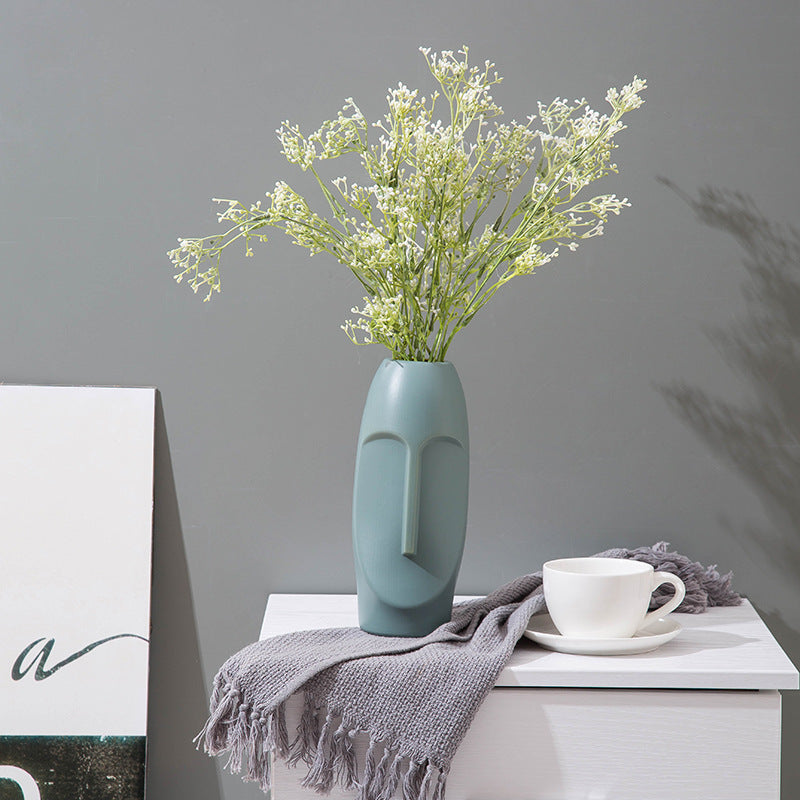 Plastic Imitation Enamel Vase Modern Simple Abstract TV Cabinet Decorations