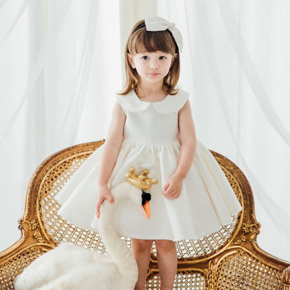 Robe d'été bouffante en fil de laine style occidental pour bébé fille d'un an, robe d'anniversaire, jupe pour enfant fille d'honneur