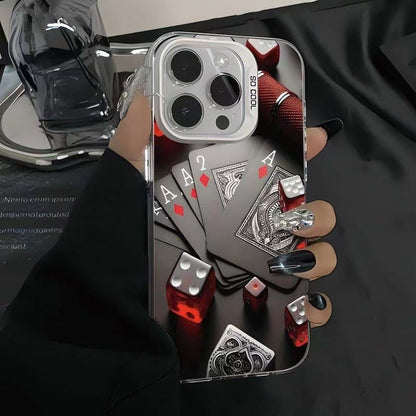 Card & Dice Creative Hard iPhone Case – Shockproof PC Cover | iPhone 7–16