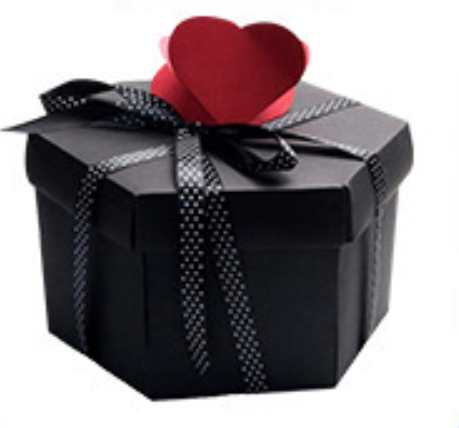 Nuevo embalaje hexagonal de regalo con caja sorpresa explosiva