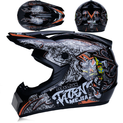 Youth Off-Road Motorcycle Helmet - [green] | Lightweight Motocross Full Face Shield for Dirt Bike & ATV