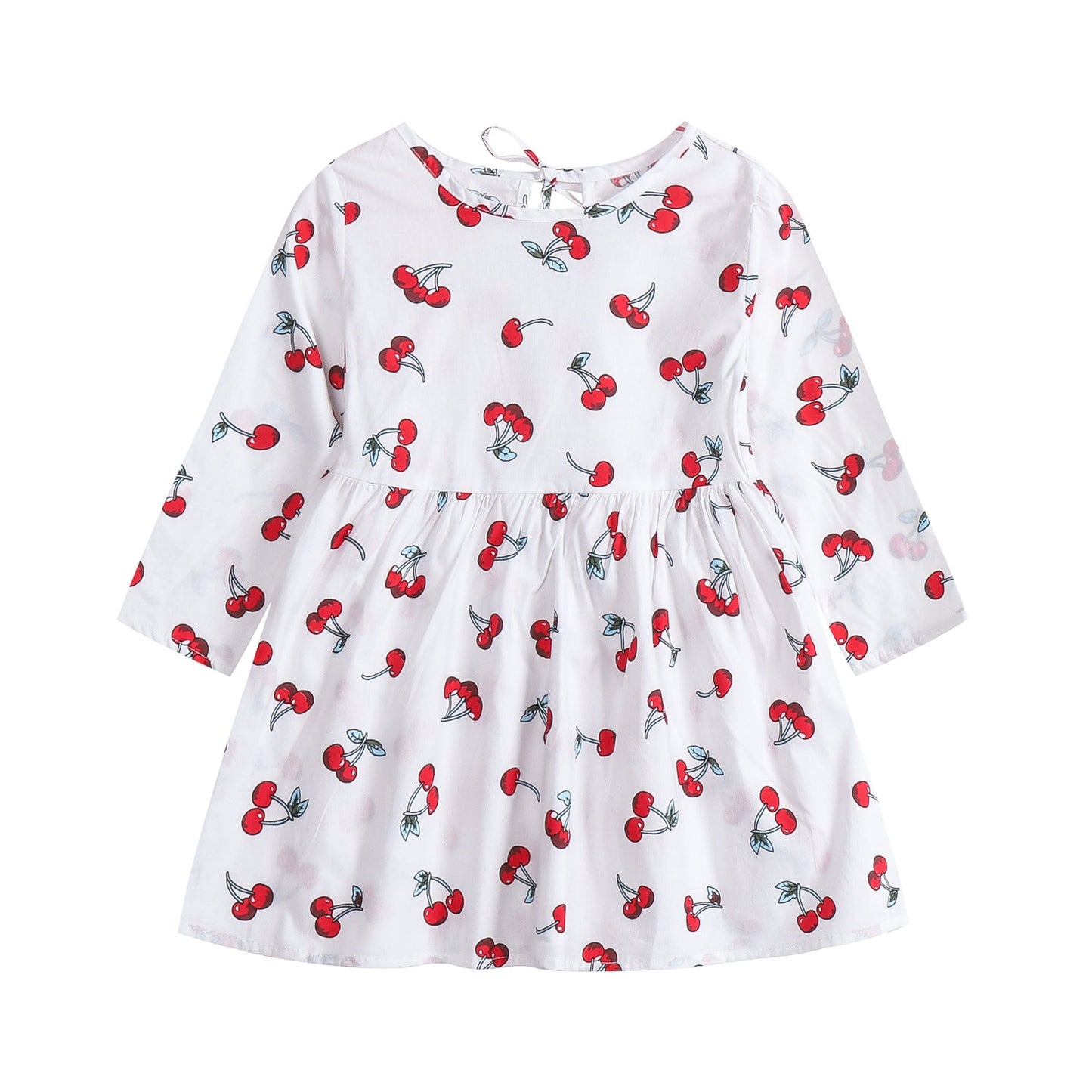 Robe en coton à manches longues à motif floral pour enfants