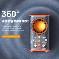 K07 Enceinte Bluetooth sans fil transparente Mecha, lumière sonore, rythme, subwoofer TWS Stéréo, centre de musique Cyberpunk, appel mains libres