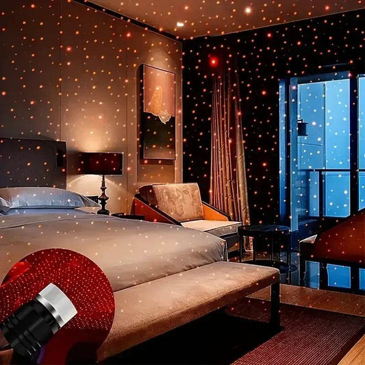 Mini LED Car Roof Star Night Light Projector – USB Adjustable Galaxy Lamp for Auto Ceiling & Room Decor
