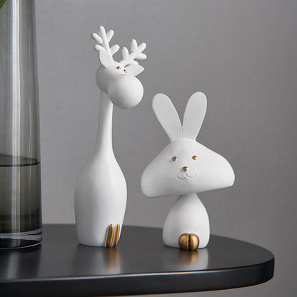 Creative Home Bedroom Rabbit Living Room Wine Cabinet TV Cabinet Decoration