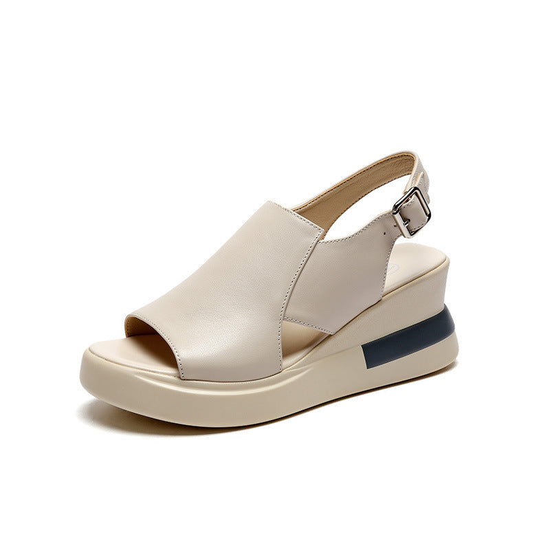 Nouvelles Chaussures d'été à Bout Ouvert pour Femmes, Talons Hauts Compensés, Mode Féminine