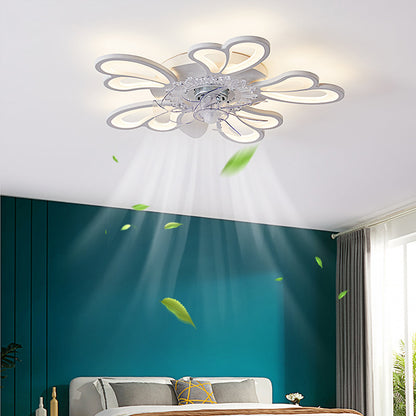 Lámpara de techo con ventilador moderna y sencilla para dormitorio, silenciosa, para sala de estar