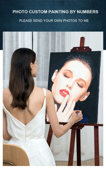 Pintura al Óleo Hecha a Mano para Bricolaje, Corazón Caminando, Regalo de Cumpleaños, Día de San Valentín Qixi, Foto para Novia, Novio, Pareja, Amigas