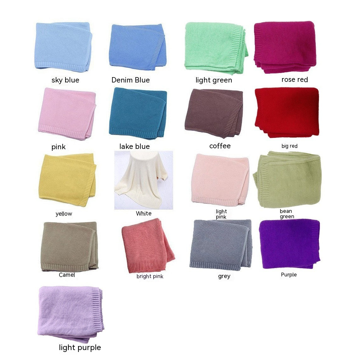 Couverture tricotée pour poussette de bébé