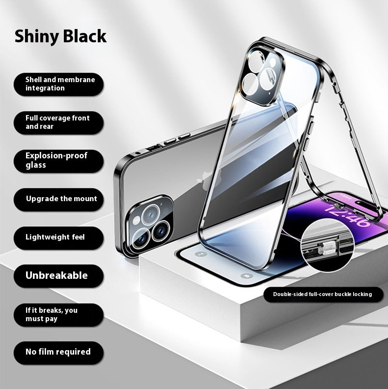 Double-Sided Glass Magnetic iPhone 16 Case – Ultra-Thin Drop Protection | Privacy & Standard