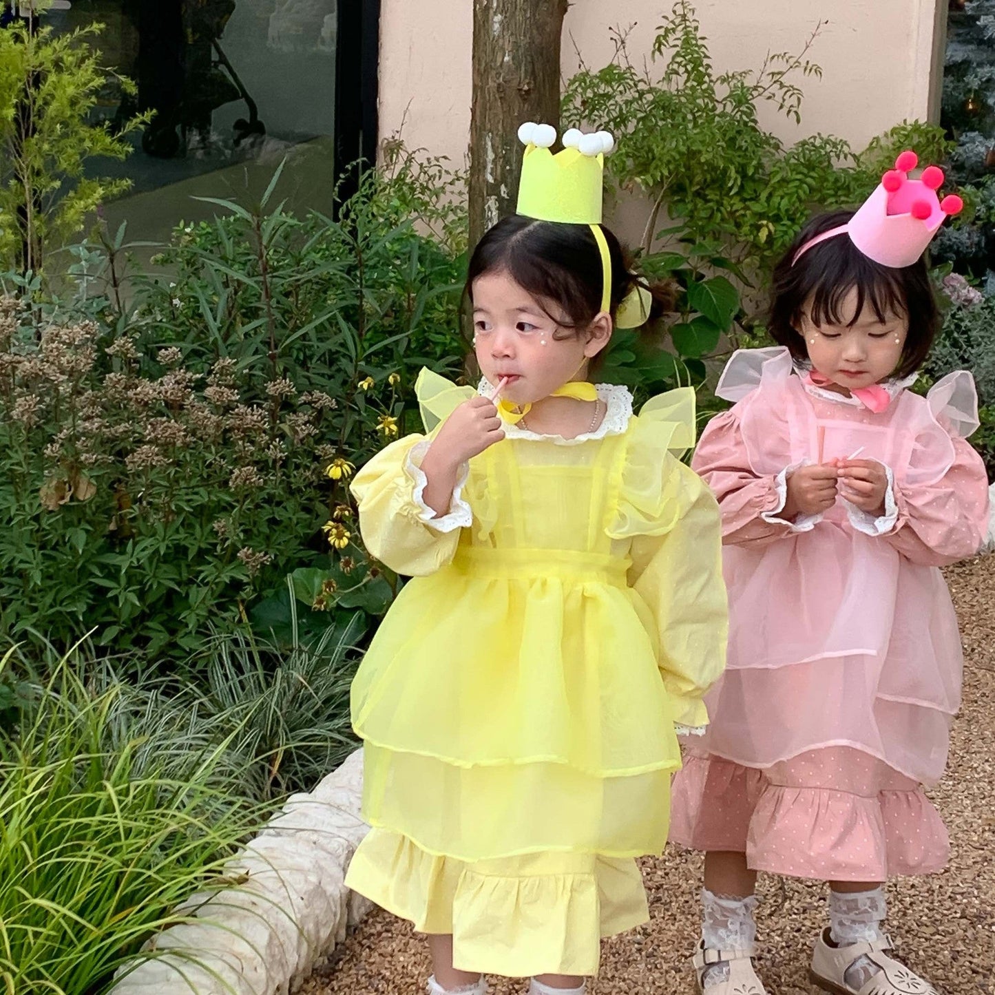 Robe de princesse en organza à volants pour filles