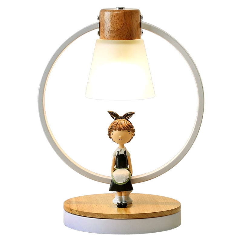 Lampe de chevet en bois massif pour chambre à coucher