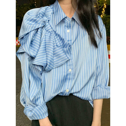 Women's Blue Striped Blouse