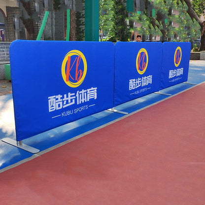 Clôture d'enceinte à chevalet double pour entraînement rapide de basket-ball en exposition avec publicité par déflecteur