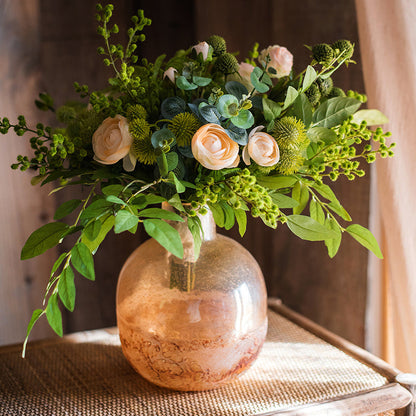 Handmade Art Bubble Glass Vase Decorative Ornaments