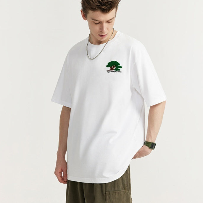 Men's Broccoli Embroidered T-Shirt | Streetwear Casual Tee