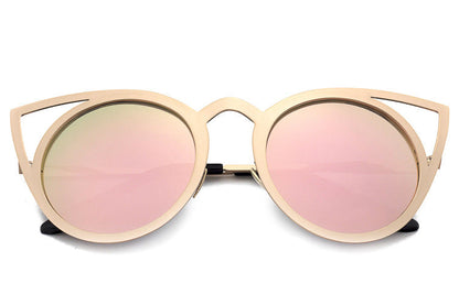 Colorful Reflective Cat’s Eye Sunglasses – Retro & Trendy UV Protection Eyewear