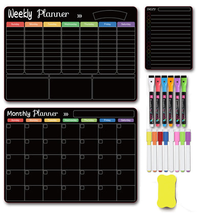 Calendar Magnetic White-board Wall Sticker Learning Schedule Refridgerator Magnets Message Board