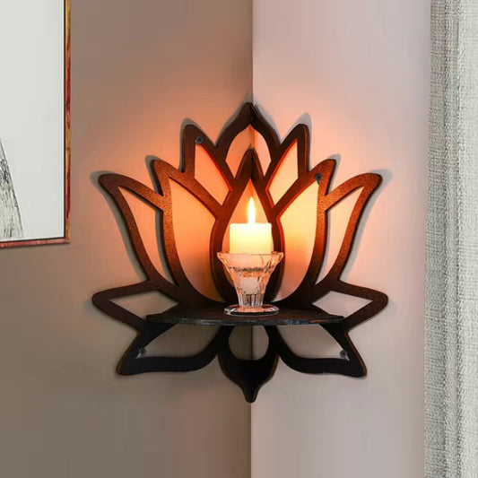 Estante de almacenamiento de pared de cristal para decoraciones del hogar
