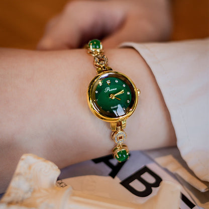 Chalcedony Jade Quartz Watch