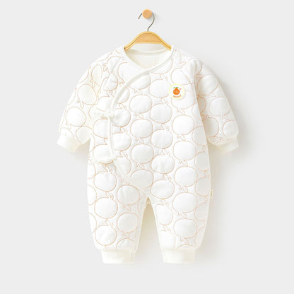 Body bébé Combinaison bébé chaude en coton fin Papillon Vêtements de maison Barboteuse