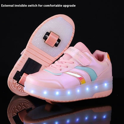 Chaussures de Skate à roulettes (deux roues) pour garçons et filles Heelys en maille
