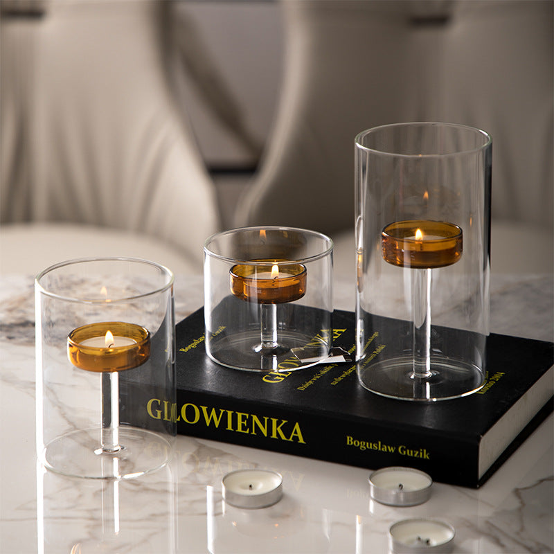 Candelabro de cristal para mesa de comedor, adornos para cenas