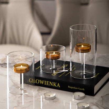 Candelabro de cristal para mesa de comedor, adornos para cenas