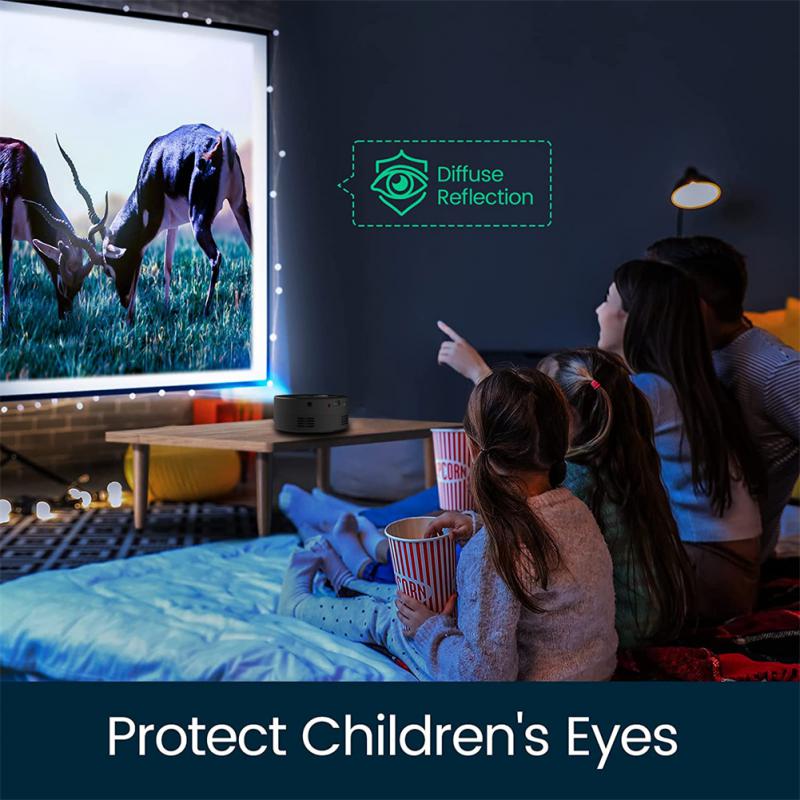 Mini-projecteur intelligent WiFi portable 1080P Home Cinéma vidéo LED pour lecteurs multimédias