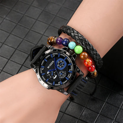Caja de regalo para hombre con reloj y pulsera