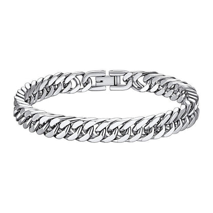 Pulsera personalizada de acero de titanio estilo punk