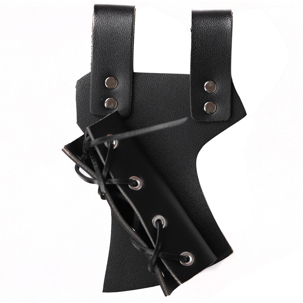 Soporte de cuero para cuerda, espada, escudo vikingo renacentista