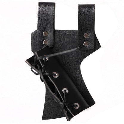 Soporte de cuero para cuerda, espada, escudo vikingo renacentista