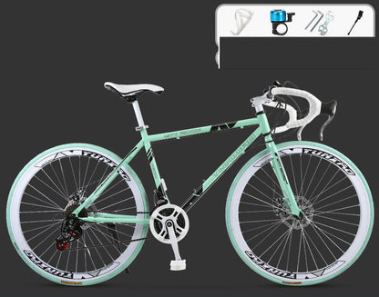 Road Race Variable Speed Solid Tire Double Disc Brake Bicycle