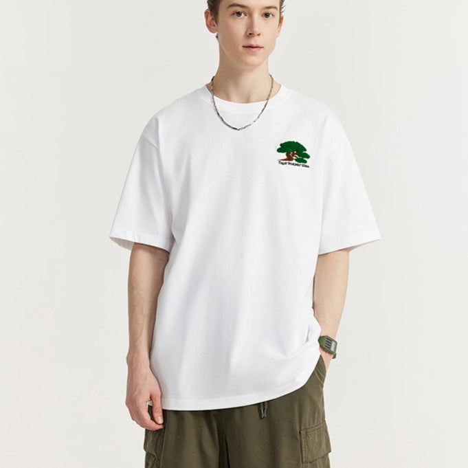 Men's Broccoli Embroidered T-Shirt | Streetwear Casual Tee