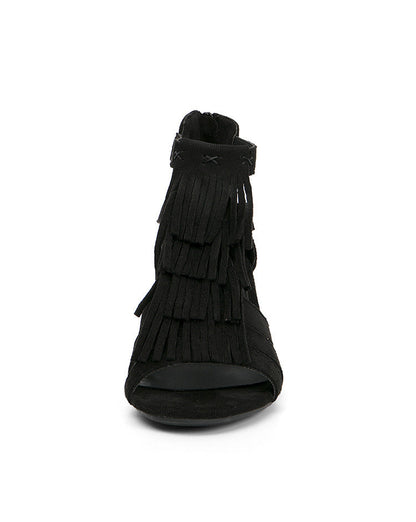 Fashion Back Zipper High Heel Fishmouth Roman Shoes