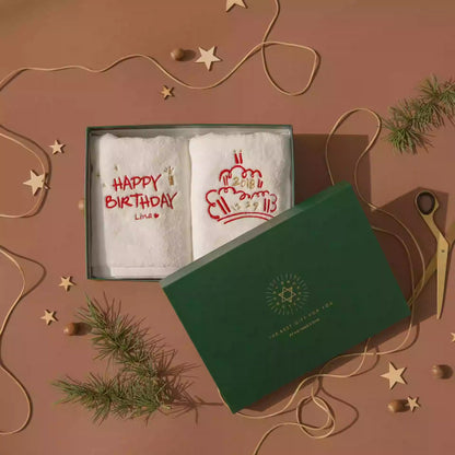 Bordado Creativo Regalo Toalla Personalizada Algodón Nombre Cumpleaños DIY