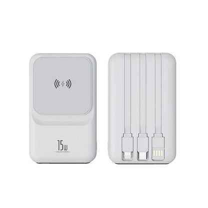 Magnetic Wireless Charger Power Bank With Cable Super Fast Charge Mobile Power 10000 MA