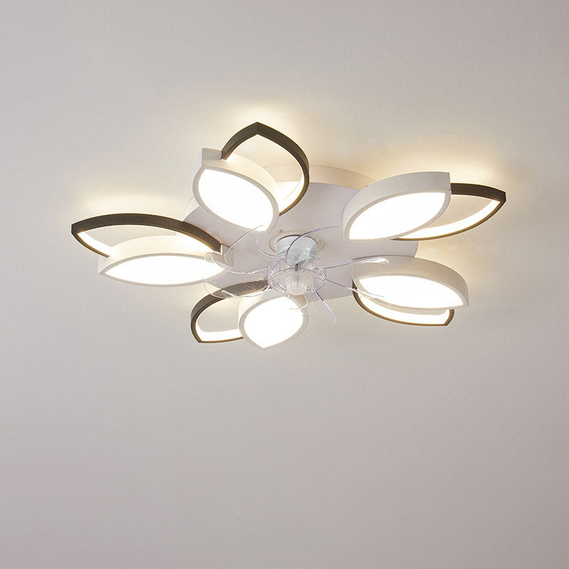 Lámpara de techo con ventilador moderna y sencilla para dormitorio, silenciosa, para sala de estar