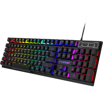 Clavier Filaire Lumineux Accessoires pour Ordinateur de Bureau et Portable