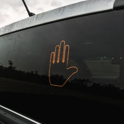 Drôle nouvelle lumière de geste éclairée par LED, lumière de doigt de voiture avec télécommande, panneaux de colère de la route, lumière de geste de doigt du milieu, lampe à main
