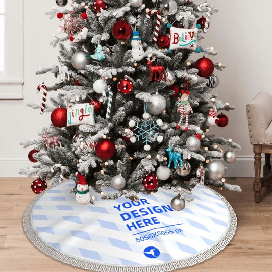 Créez votre propre tablier rembourré pour sapin de Noël à bords frangés