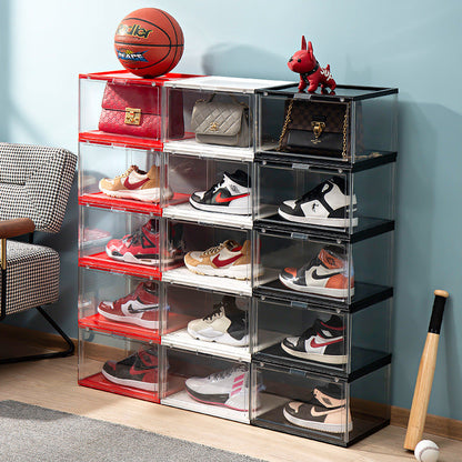 Double Magnetic Suction High Transparency Side Opening Transparent Shoe Box