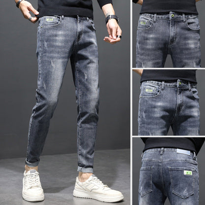 Autumn Men's Jeans Slim Feet
